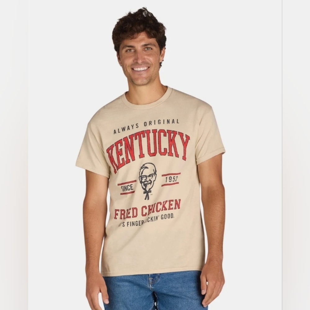 KFC Logo Collegiate Men's Graphic Tee with Short Sleeves Size XL